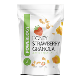 Power Granola Med-Jahoda, 350g, Powerlogy