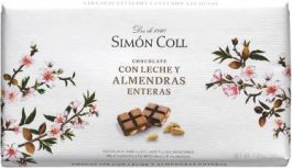 Mliečna čokoláda s mandľami, 200g, Simón Coll