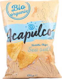 Bio Tortilla chips, morská soľ, Acapulco, 125g