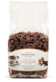 Čokoládové drops, mliečna čokoláda, Simón Coll, 500g