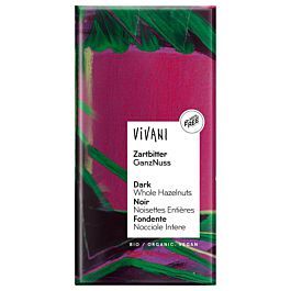 Horká čokoláda s lieskovcami, Vivani, 100g