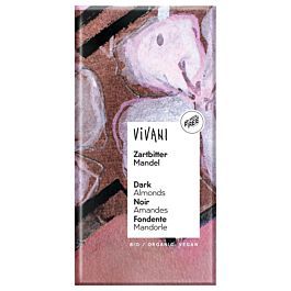 Horká čokoláda s mandlami, Vivani, 100g