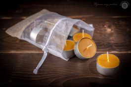 Čajové sviečky, vosk, 10ks